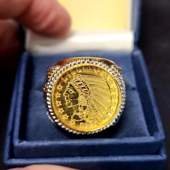 Men's Indian head Ring - Picture 1 of 5